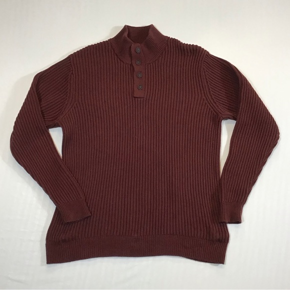 Vintage LL Bean Henley Sweater Mens Cable Knit Size XL Heavy Fishermans Pullover - Picture 11 of 13